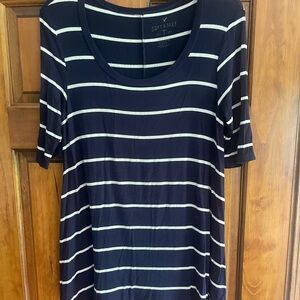 Women's Navy Striped Top